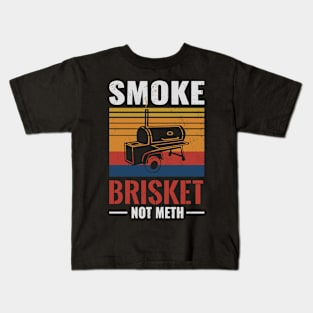 Funny briaket smoke meat legend gift Kids T-Shirt